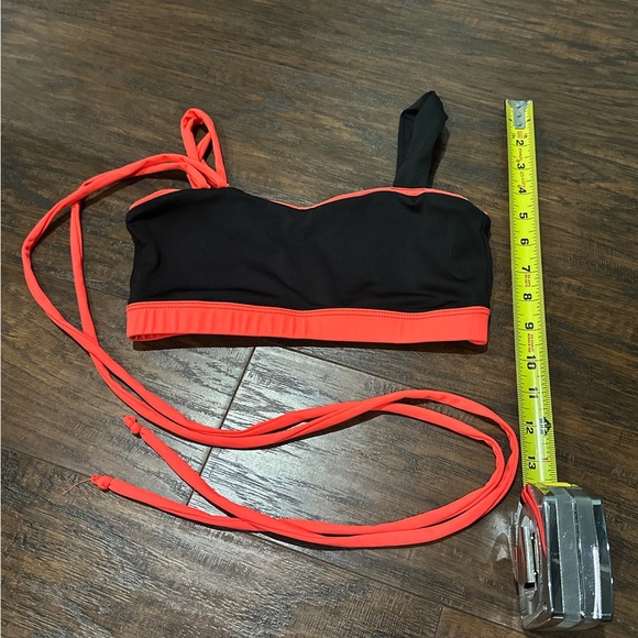 Tiger Friday Women's Black & Coral/Orange Color Tie Sports Bra Size Adult Small - Picture 7 of 7